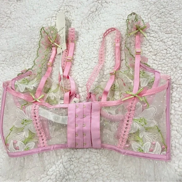 For Love and Lemons Waterlillies Bustier Top Size XS - Picture 6 of 8